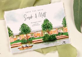 Wedding Venue Illustrations. Artistic invitation design for unique occasions.
Unique invtations.
