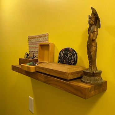 Floating shelf made from black walnut