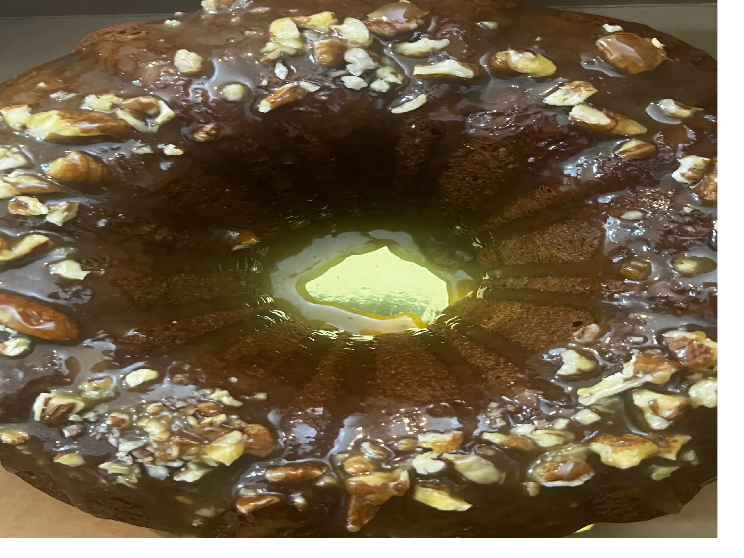 Th Best Pumpkin Cake w/ Bourbon Pecan Drizzle
