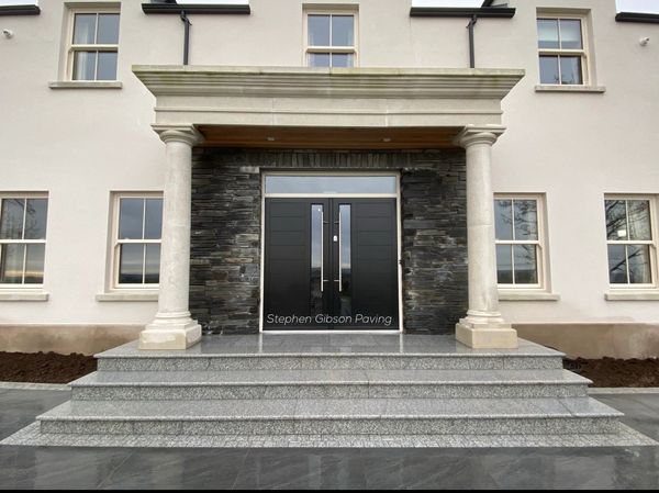 Bullnose Silver Granite Step