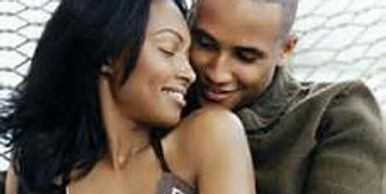 Couple sharing a loving moment together.