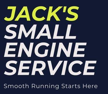 Logo for Jack's Small Engine Service with tagline about smooth running.