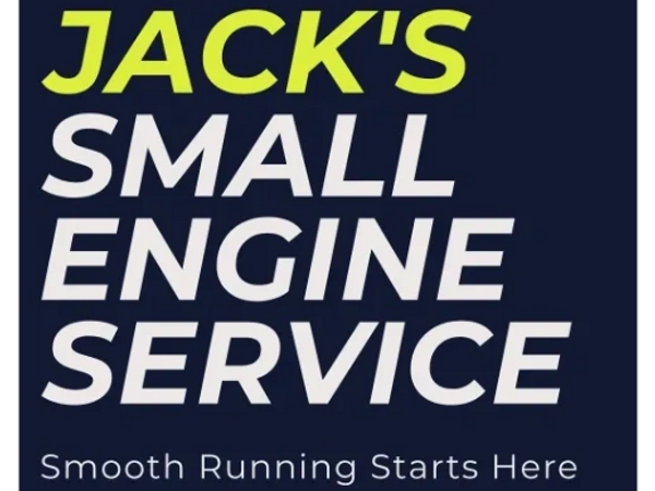 Logo for Jack's Small Engine Service, emphasizing smooth running.