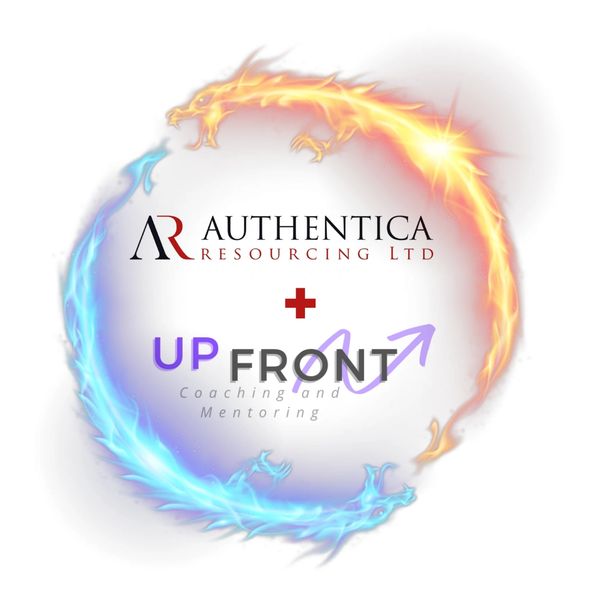 Logo representing the joint venture between Authentica Resourcing and Up Front Coaching & Mentoring