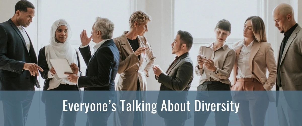 group of people talking