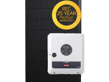Fronius GEN24 Upgradable Inverter with
REC Alpha Pure-R 410w Solar Panels.