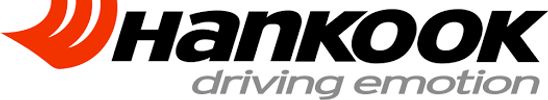 Hankook logo with tagline driving emotion in black and orange.