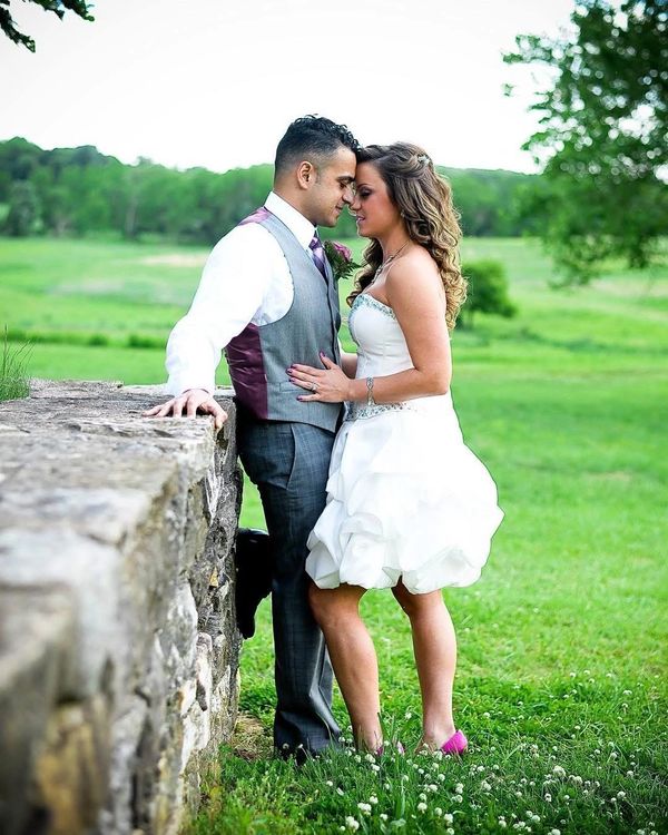 Valley Forge State Park offers a gorgeous backdrop for these newlyweds.
