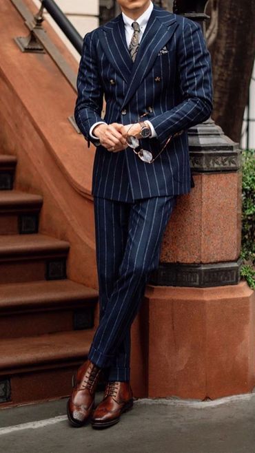 Double breast pinstripe suits