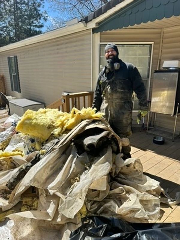 Old insulation removal in Redding, CA by The Insulation Ninjas for cleaner homes.