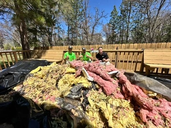 Old insulation removal in Redding, CA by The Insulation Ninjas for cleaner homes.
