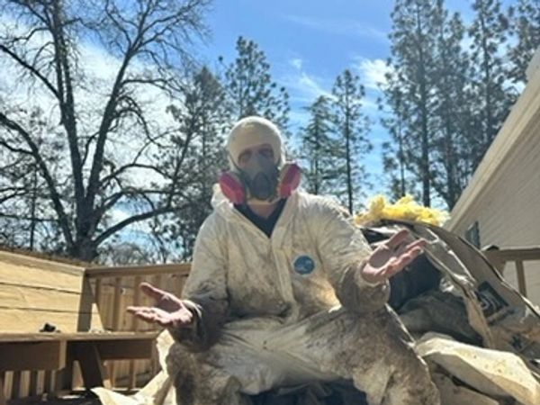 Insulation removal cleanup in Redding, CA by The Insulation Ninjas.