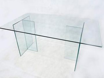 tampo de vidro, pés de vidro, pés de vidro para mesa, mesa de vidro, colagem UV, vidro incolor 