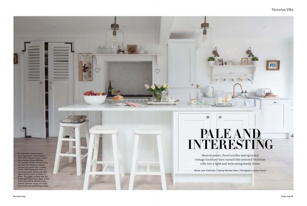 White kitchen, neutral colour scheme, Victorian villa, House Beautiful journalist, interiors project