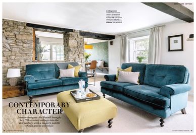 Country Homes & Interiors, March 2022, cottage renovation, Derbyshire, self build, modern classic