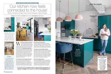 Green kitchen, lifesizearchitecture.co.uk, Magnet kitchen, architect kitchen, interiors journalist