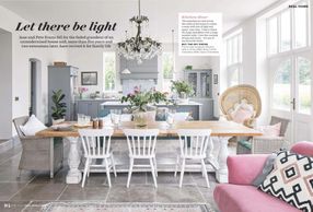 Ideal Home, April 2020, house renovation, period property, pink interiors, grey kitchen, shaker