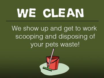 We poop scoop  your middletown NJ yard with rake and dust pan sanitized and disinfected clean
