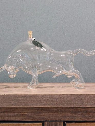 Bull Glass Bottle.