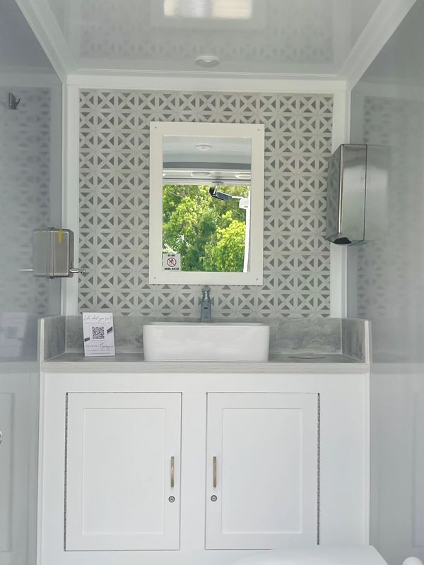 Luxury restroom trailer interior