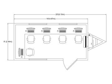 Plano de oficina móvil