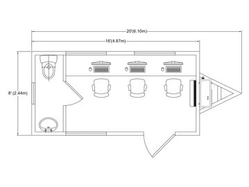 Plano de oficina móvil