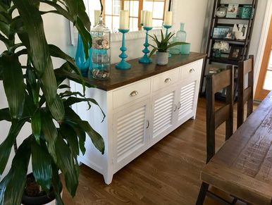 Custom Shuttered Buffet Sideboard Credenza