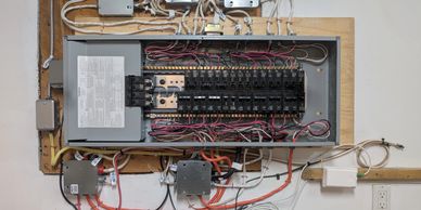 200amp electrical service upgrade, junction boxes, residential electrical,heat pump ready.
