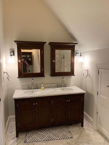 vanity replacement with medicine cabinets in Downers Grove
