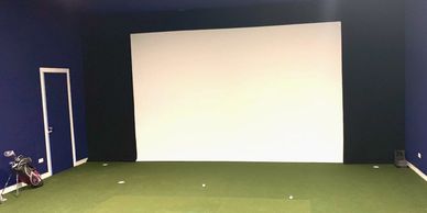 Custom golf simulator in Orland Park