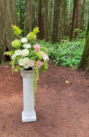 Alter arrangement PNW among the cedars. lynden wa