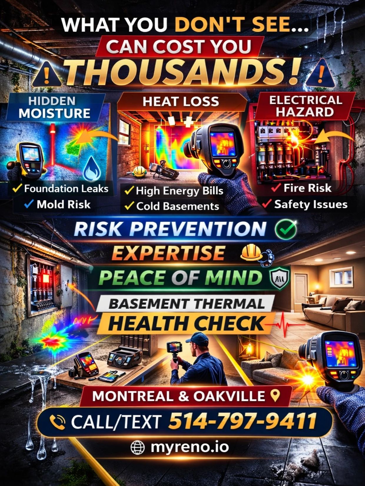 Basement thermal health check detects hidden moisture, heat loss, and electrical hazards to prevent costly risks.