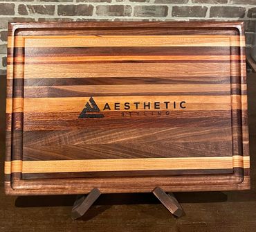 What better way to promote your brand than with an exotic hardwoods piece of kitchen art?!