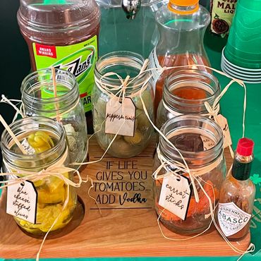 Cherry Flight Board in Whiskey glass configuration.