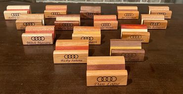 Elevate your brand with these exotic personalized business card holders. Outfit the entire team!