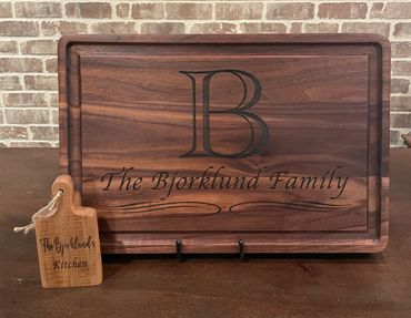 Prestige solid walnut cutting/serving board 18" x 12" x 1 1/2"