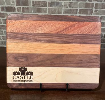 Small Serving Board, Approximately 12" x 9" x 3/4" hand crafted with exotic hardwoods