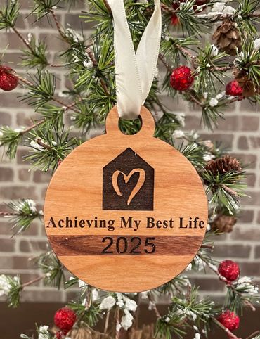 Personalized Cherry Wood 1/2" Holiday Ornament