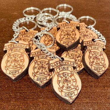 Take pride in your ride with beautiful cherry wood personalized keychians!