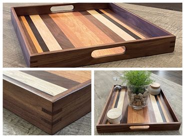 Big Dog Serving Tray; 20" x 20" x 2 1/2" Exotic Woods variation makes an amazing accent to any home