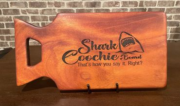 Mahogany Shark Coochie Charcuterie/Serving Board