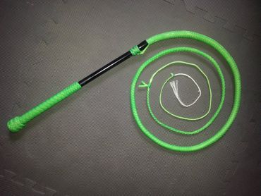 Full Color Neon Green Hybrid Stock Whip.