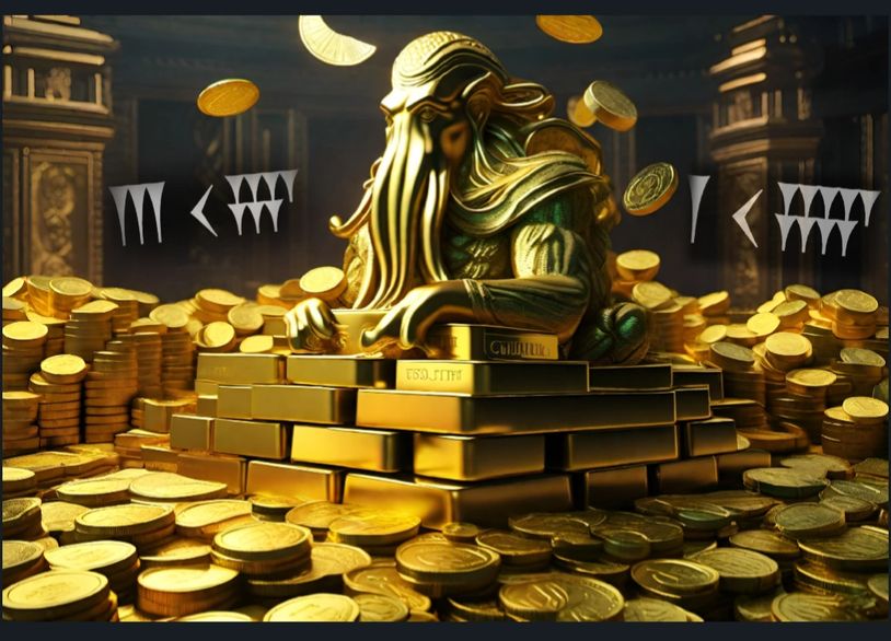 Cthulhu Gifting Gold to His Worshippers: Baryon Number 197, Lepton Number 79 (Element 79)