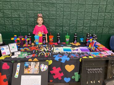 Vendor Events. Autism Awareness. Delilah the artist.