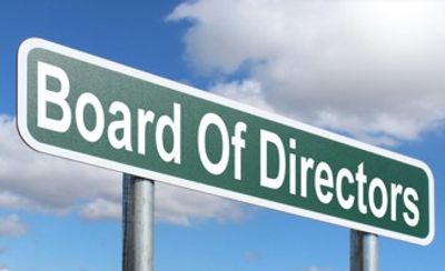 Signboard reading 'Board Of Directors'.
