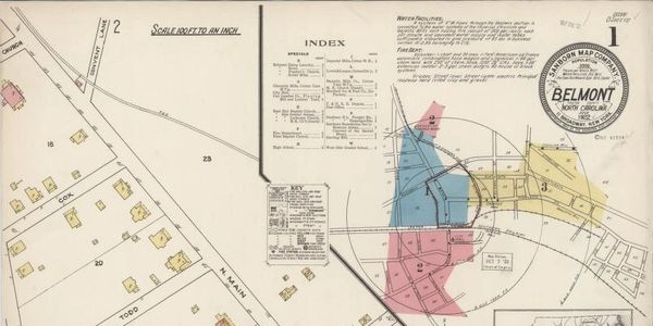 Historical Belmont, NC Map - Sanborn Map Company