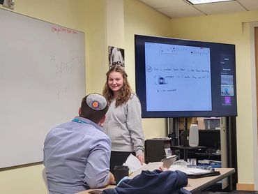 Arizona Jewish Academy student and teacher in the classroom