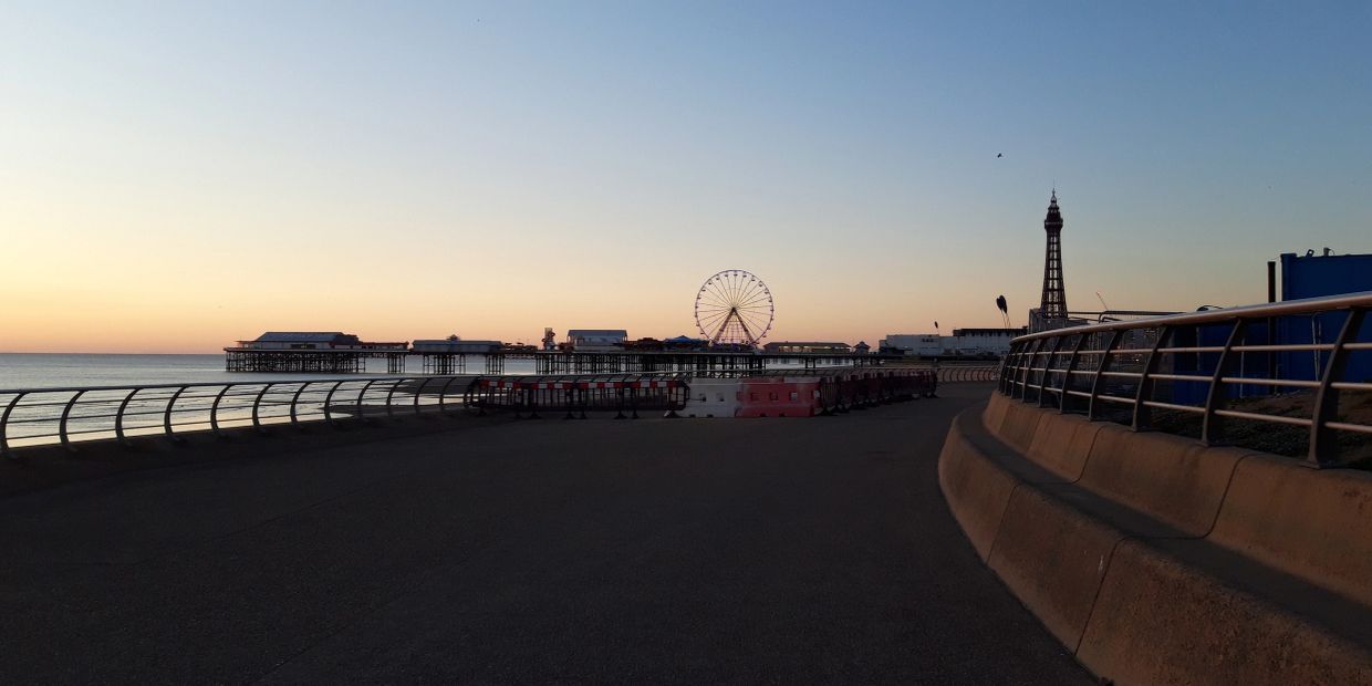 View of the promenade towards Blackpool Tower