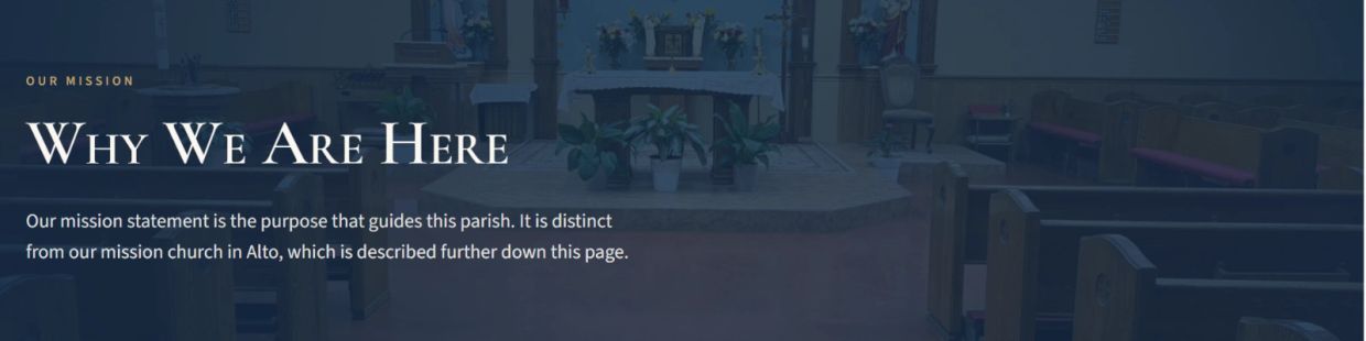 Mission statement guiding the parish's purpose.