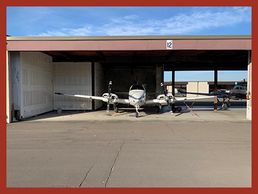 Photo of twin open hangar